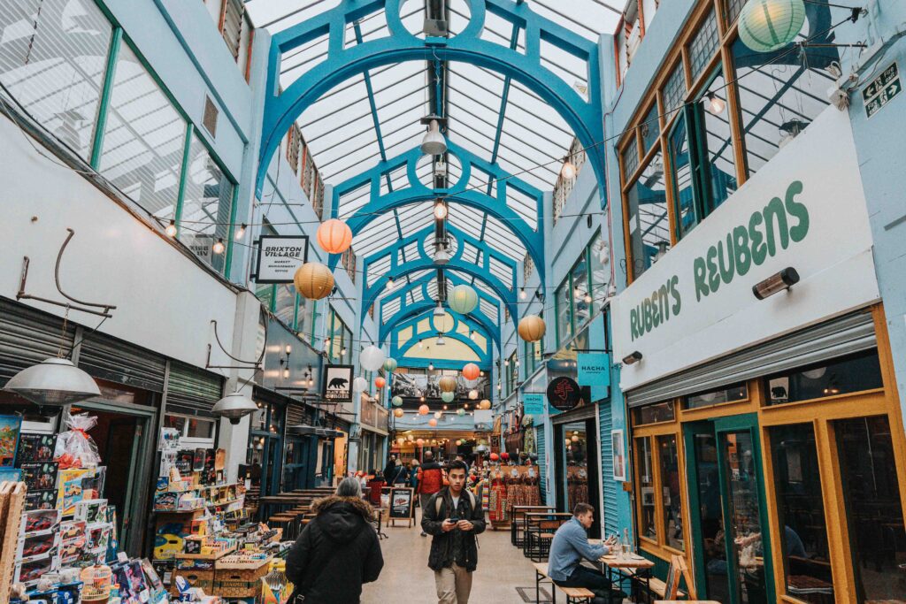 Interior of Brixton Village Market Row