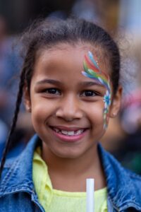 Child with face paint